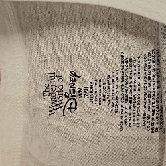 The wonderful world of Disney Mickey Mouse tee Medium white cap sleeve sketch - Picture 3 of 6